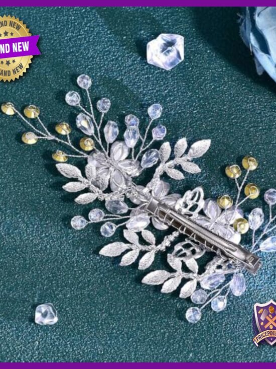 Rhinestone Wedding Hair Comb with Pearls and Crystals, Bridal Hair Accessory main image 5